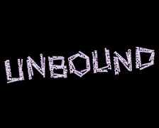 The logo features 'Unbound' in graffiti file font, mixed white and purple, on a plain black background.