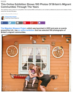 Screenshot of BuzzFeed article with introduction and photograph by Lisa Ebert.