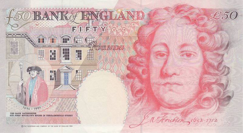 Sir John Houblon was a Huguenot who served as the first Governor of the Bank of England