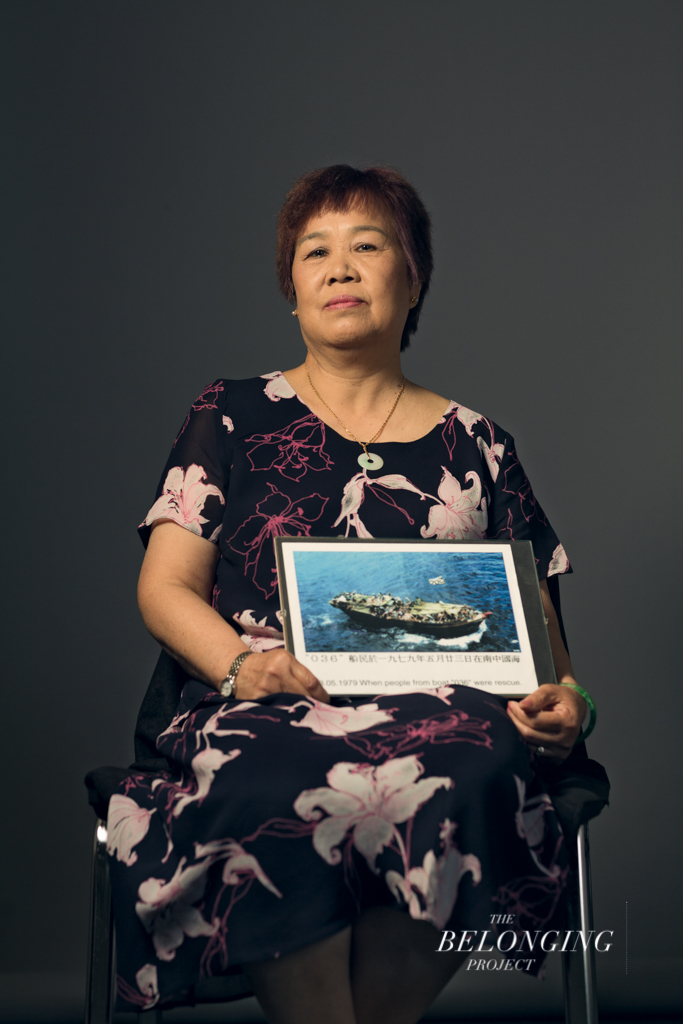 "I am a Vietnamese refugee. I was in this ship (referring to the photo), which carried 295 passengers. The vessel maximum capacity was supposed to accommodate a hundred passengers only… the condition on the ship was horrific. There was no fresh water and a suffocating odour filled out the whole ship. Sometimes, when sea waves hit the ship, there was no shelter and we all got soaked." –San Dinh, Vietnam/Northern Ireland 