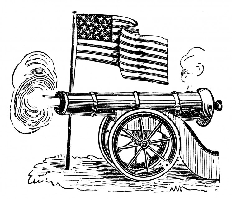 Union flag and cannon treated low res